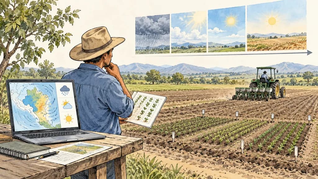 Ilustración de Ajuste climático de fechas de siembra