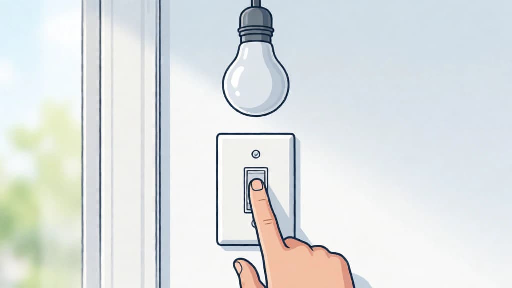 Ilustración de Apagar luces cuando no se usan