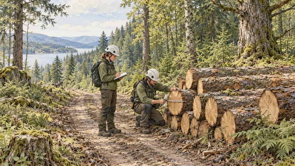 Illustration of Aprovechamiento forestal selectivo y trazable