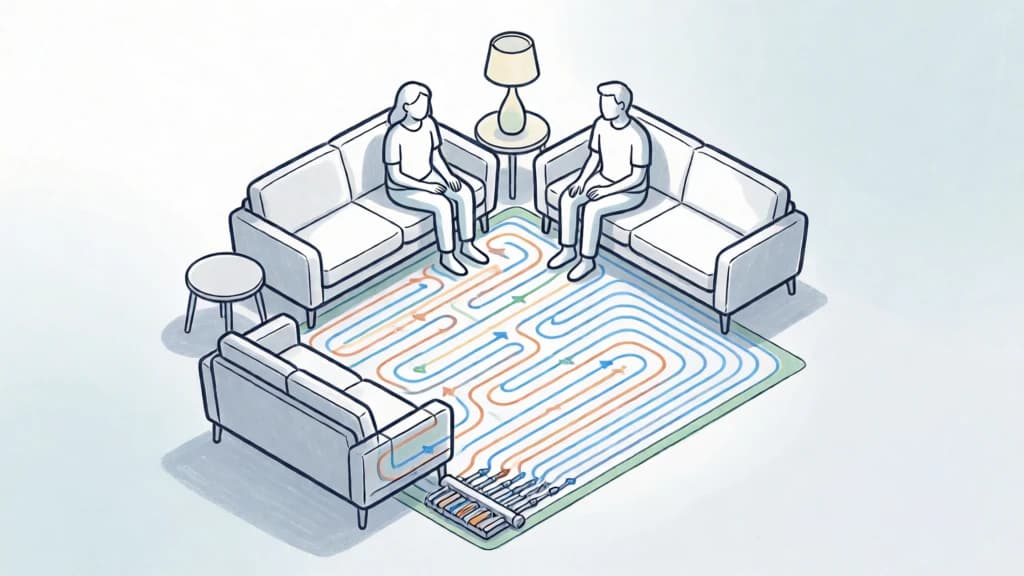 Ilustración de Calefacción y refrigeración radiante