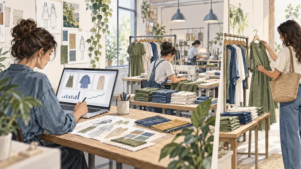 Ilustración de Colecciones de moda ajustadas a la demanda