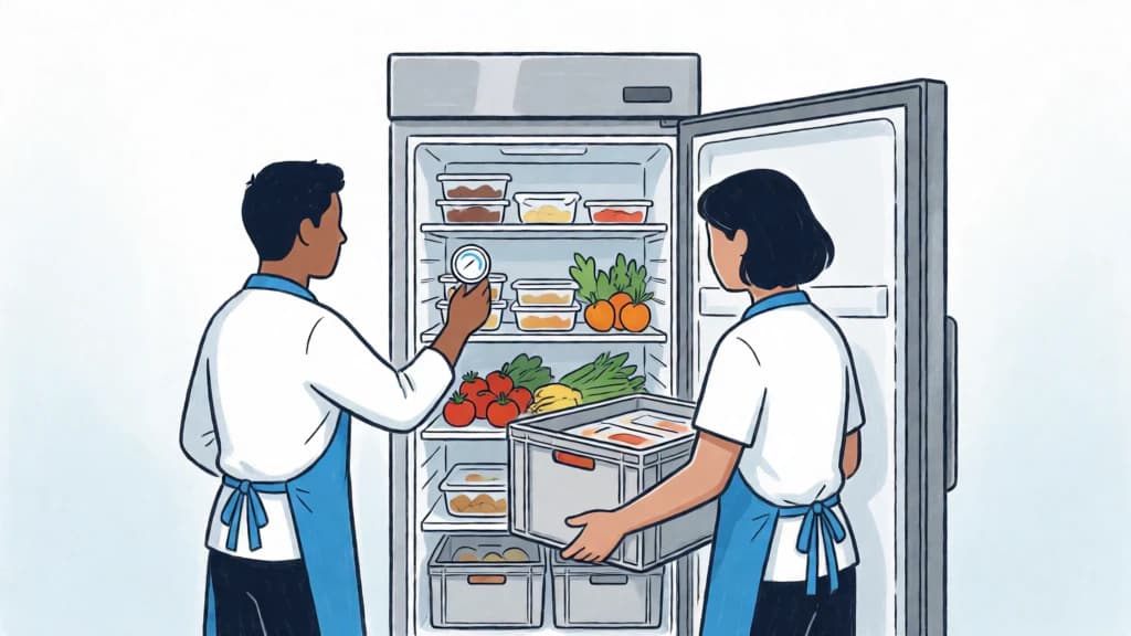 Ilustración de Conservación y cadena de frío de alimentos