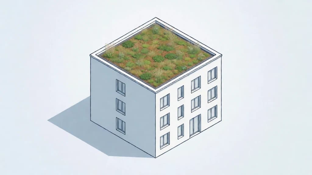 Ilustración de Cubierta vegetada
