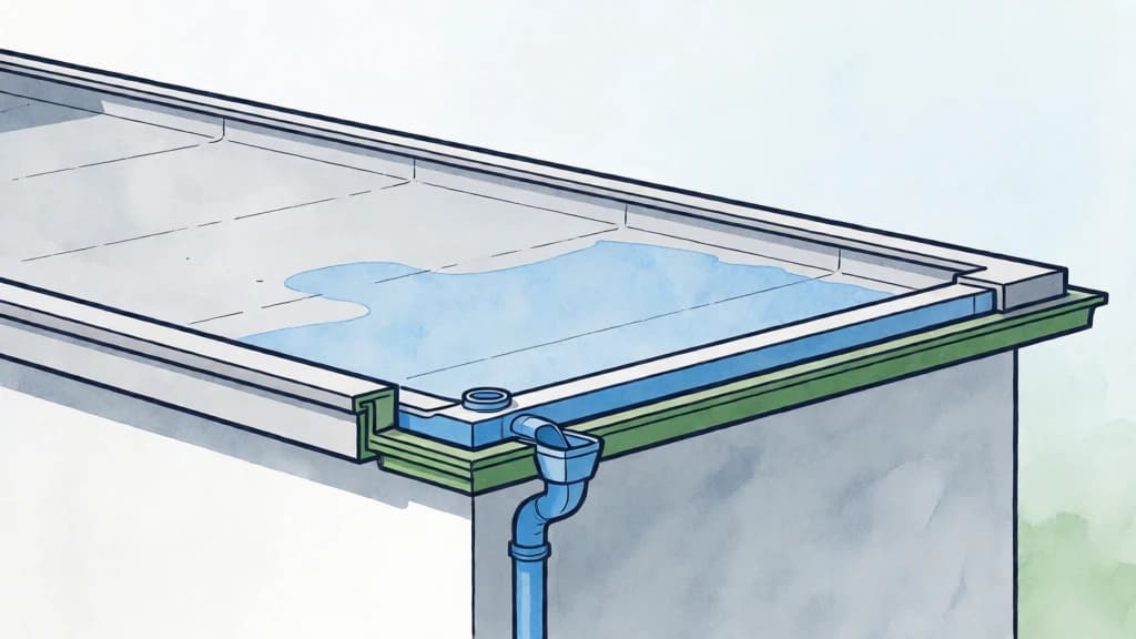 Ilustración de Cubiertas azules y retención temporal