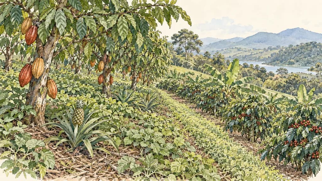 Illustration of Cultivos perennes apropiados