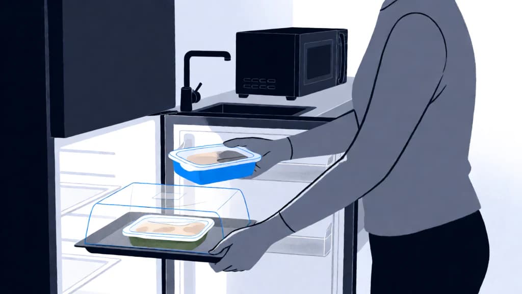 Ilustración de Descongelación sin agua corriente