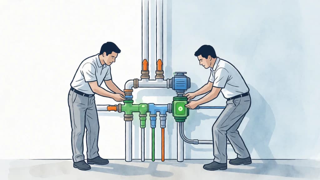 Ilustración de Detección y reparación de fugas
