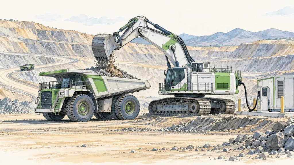 Illustration of Electrificación de equipos mineros