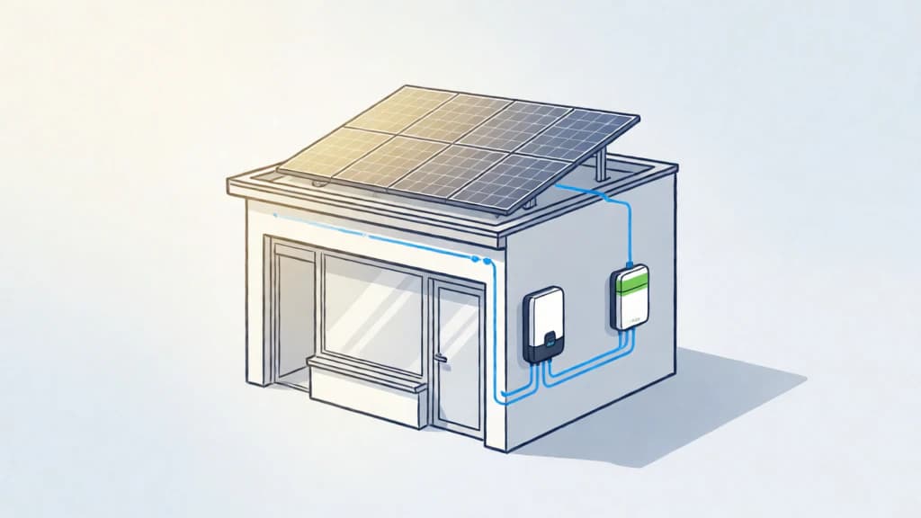 Ilustración de Energía solar fotovoltaica