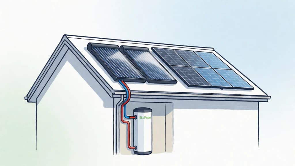 Ilustración de Energía solar térmica