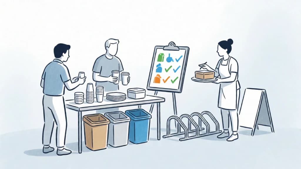 Ilustración de Eventos con criterios de sostenibilidad