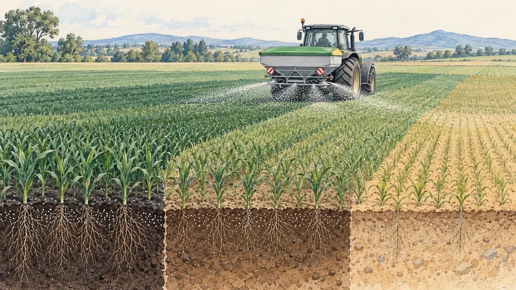 Ilustración de Fertilización variable por zonas