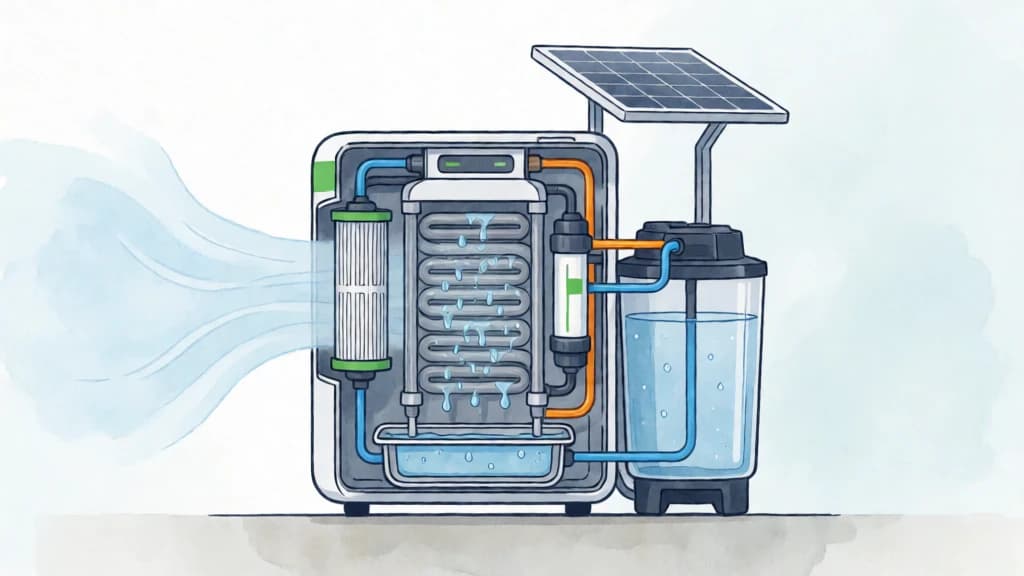 Ilustración de Generación de agua atmosférica