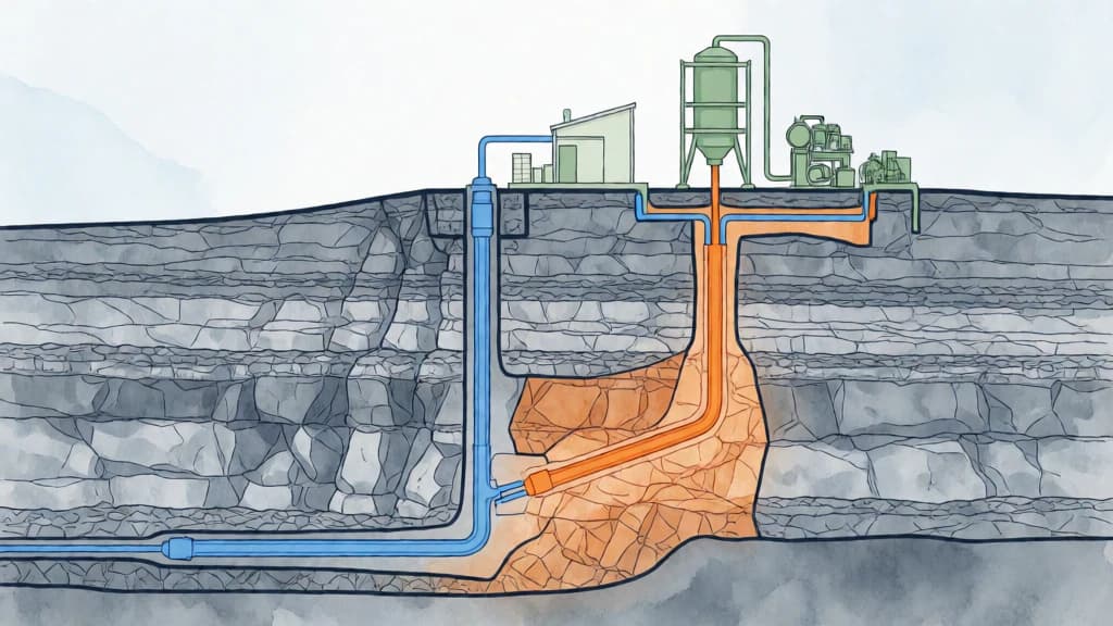 Ilustración de Geotermia de alta temperatura