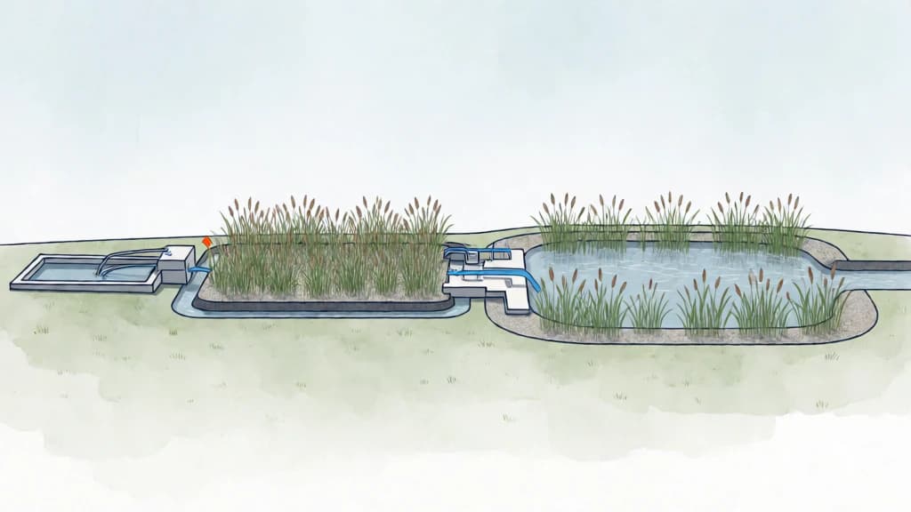 Ilustración de Humedales construidos y depuración ecológica