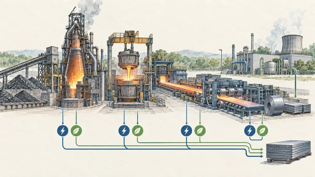 Ilustración de Inventario energético por proceso siderúrgico