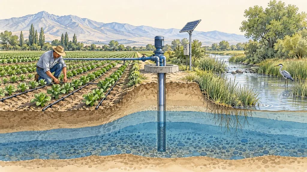 Illustration of Límites de extracción de agua para riego
