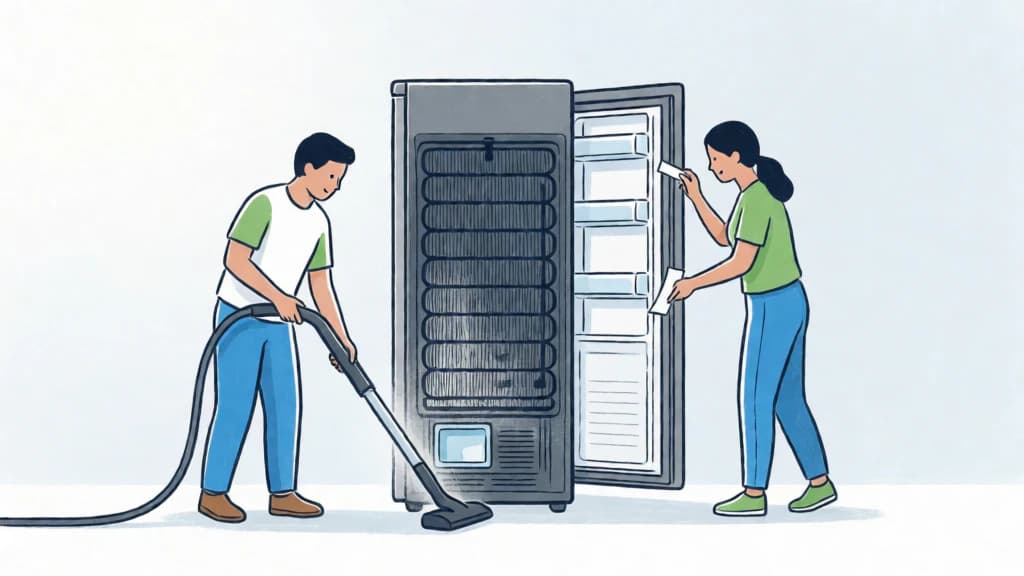 Ilustración de Mantenimiento del frigorífico