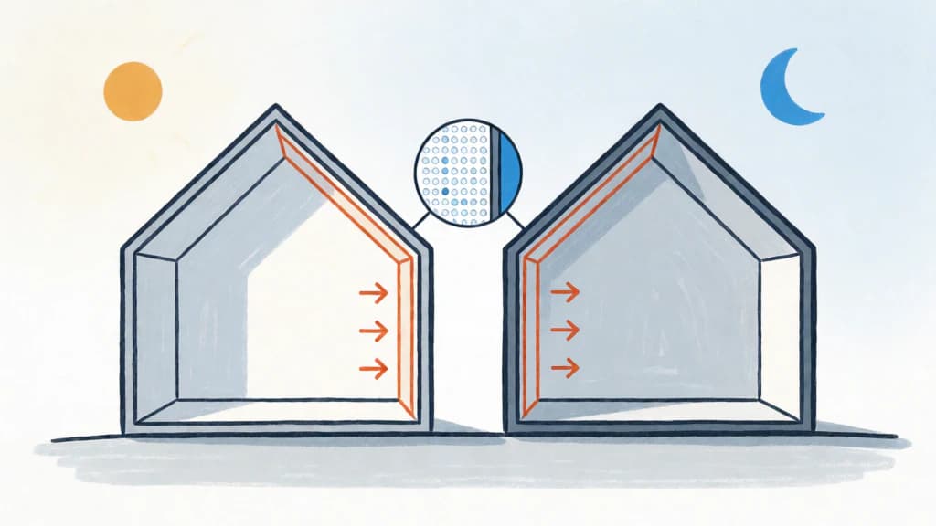 Ilustración de Materiales de cambio de fase