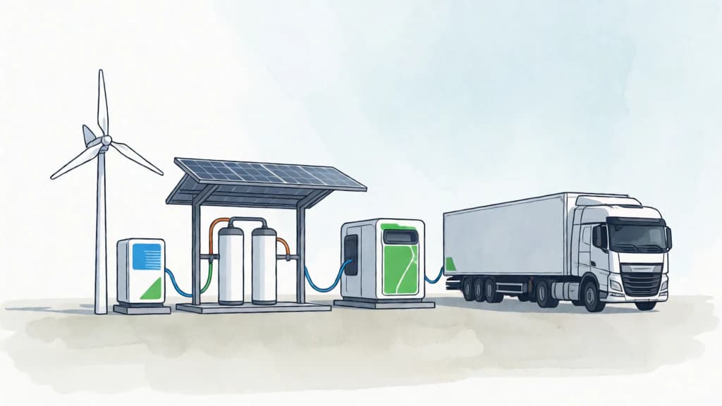 Ilustración de Pilas de combustible e hidrógeno renovable