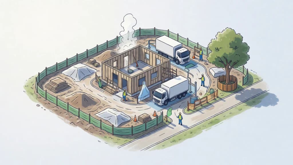 Ilustración de Prevención de impactos durante la obra