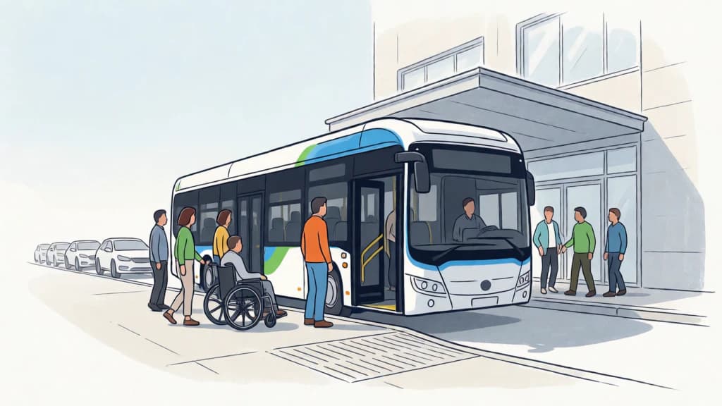 Ilustración de Prioridad al transporte público