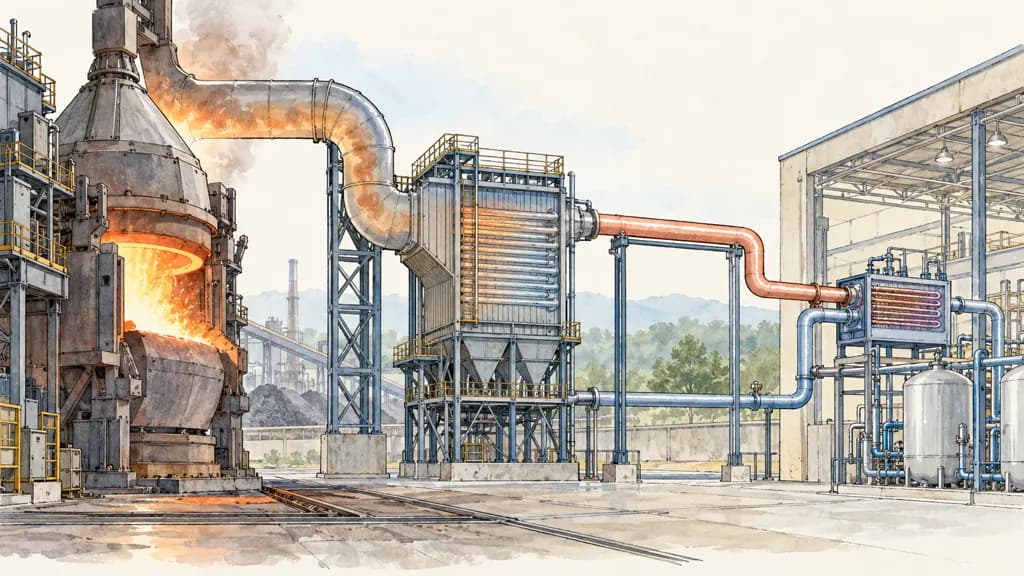 Illustration of Recuperación de calor residual siderúrgico