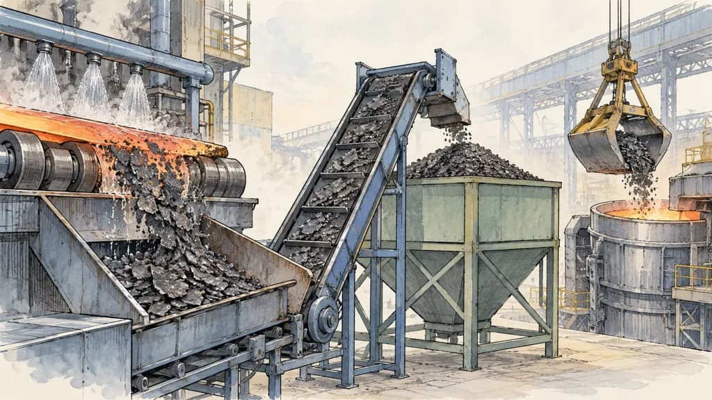 Principio de Recuperación de cascarilla de laminación