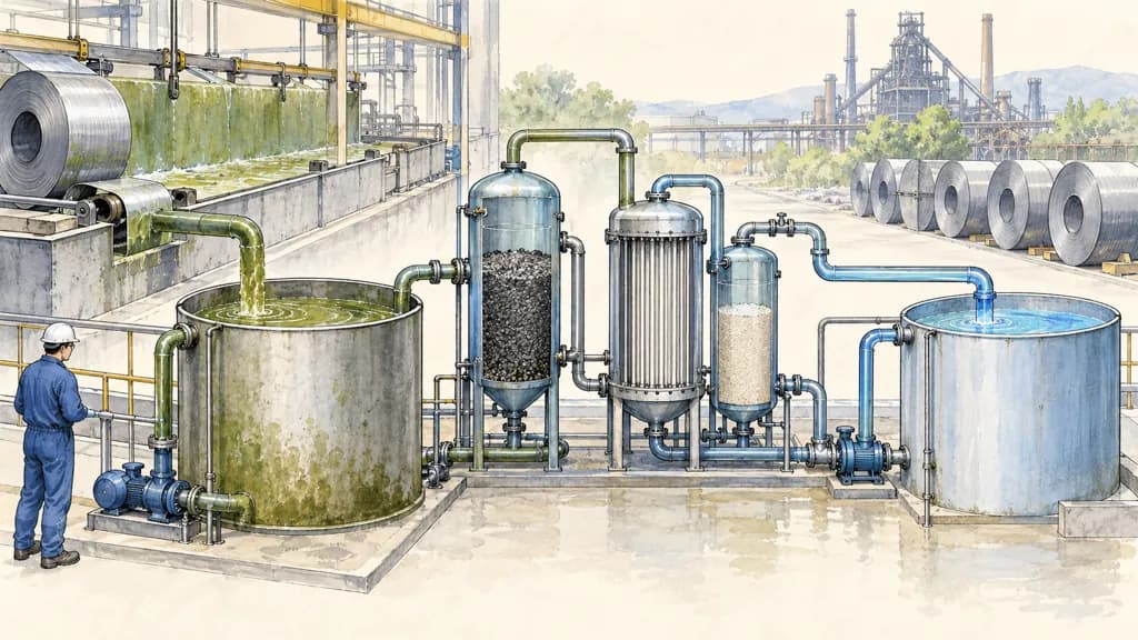 Illustration of Regeneración de ácidos de decapado