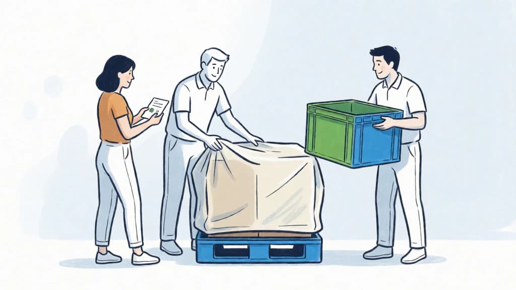 Ilustración de Requisitos de embalaje a proveedores