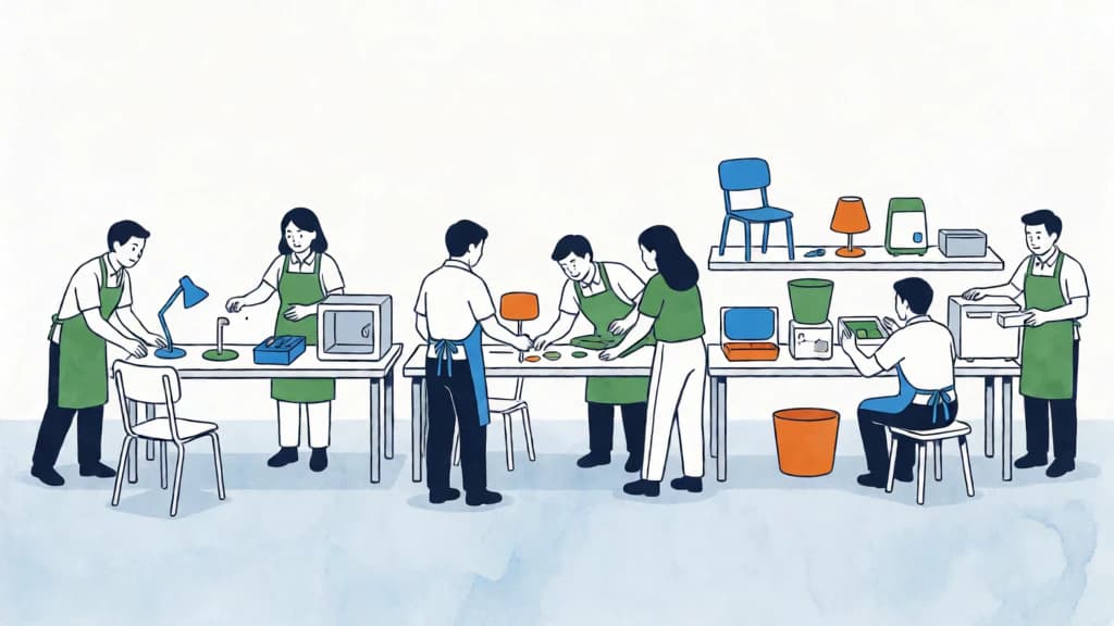 Ilustración de Reutilización y preparación para reutilizar