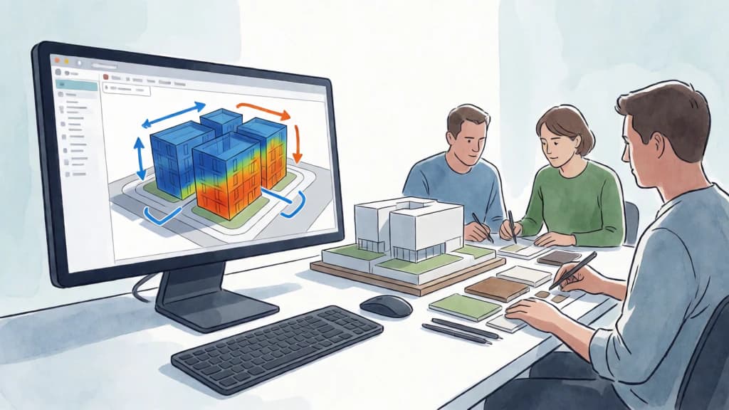 Ilustración de Simulación energética