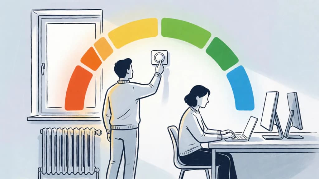 Ilustración de Temperatura de consigna adecuada