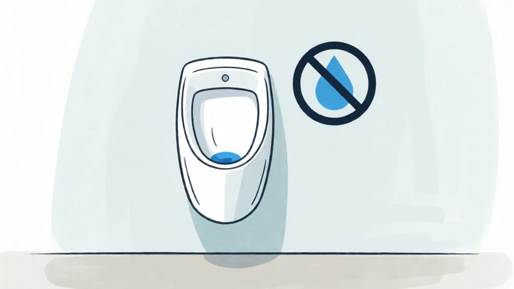 Ilustración de Urinarios sin agua
