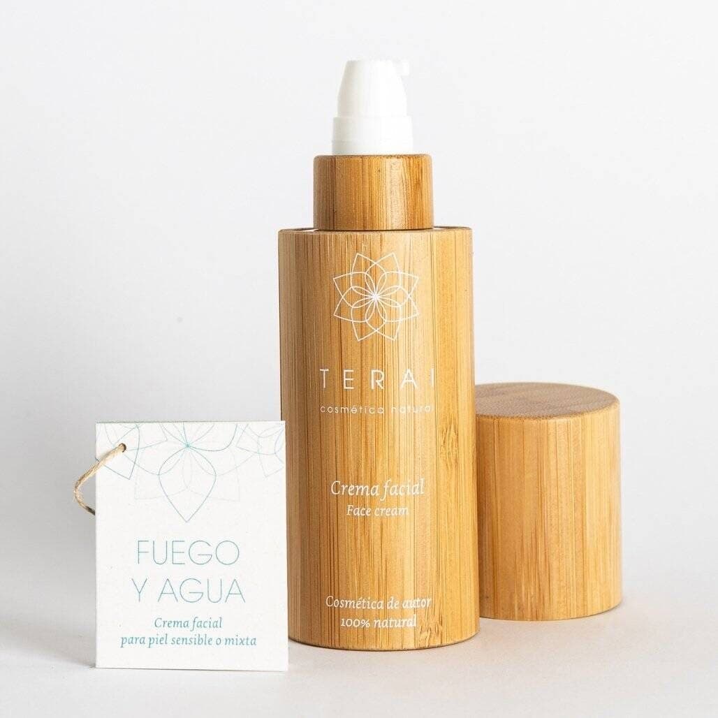 Crema hidratante facial para piel sensible o mixta FUEGO Y AGUA — Terai