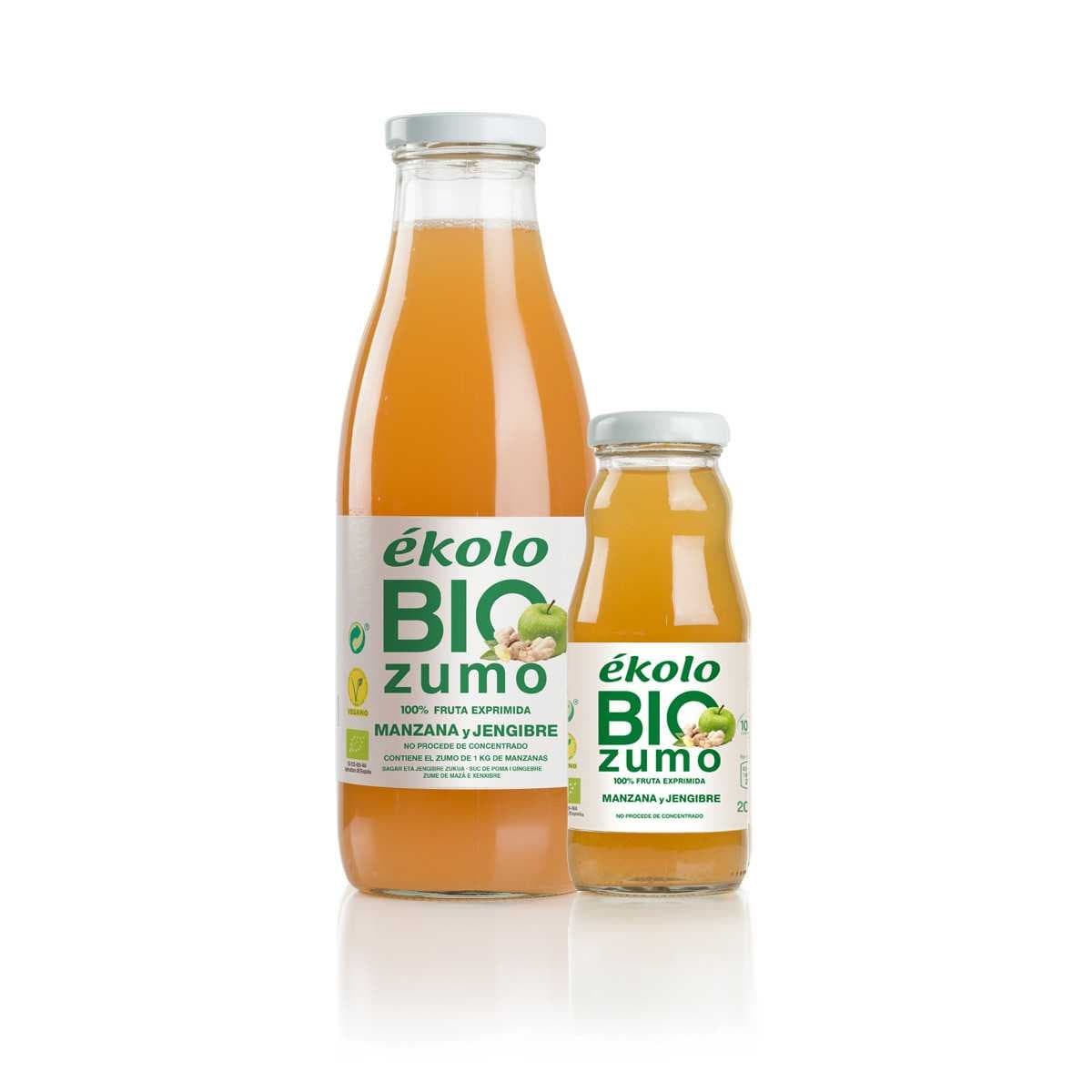 Organic apple and ginger juice, 100% squeezed (MANZANA-JENGIBRE) — Ékolo