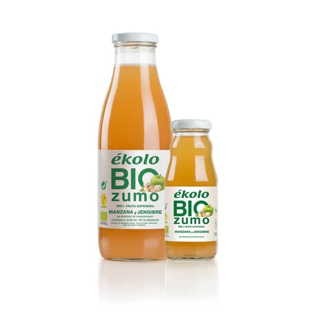Zumo de MANZANA-JENGIBRE Ecológico 100% exprimido — Ékolo