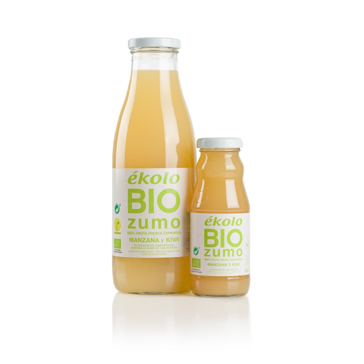 Sagar eta kiwi zuku ekologikoa, % 100 zukutua (MANZANA Y KIWI) — Ékolo