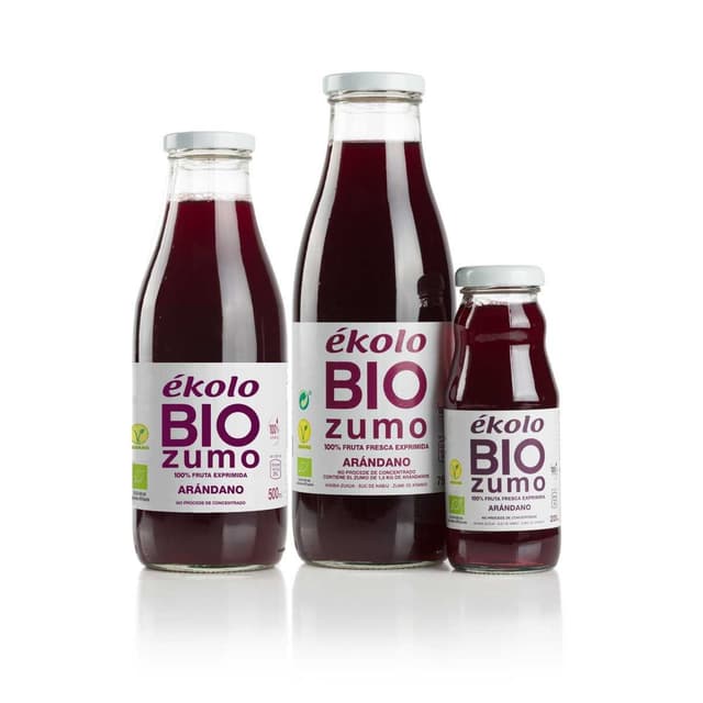 Zumo de ARÁNDANOS Ecológico 100% exprimido — Ékolo