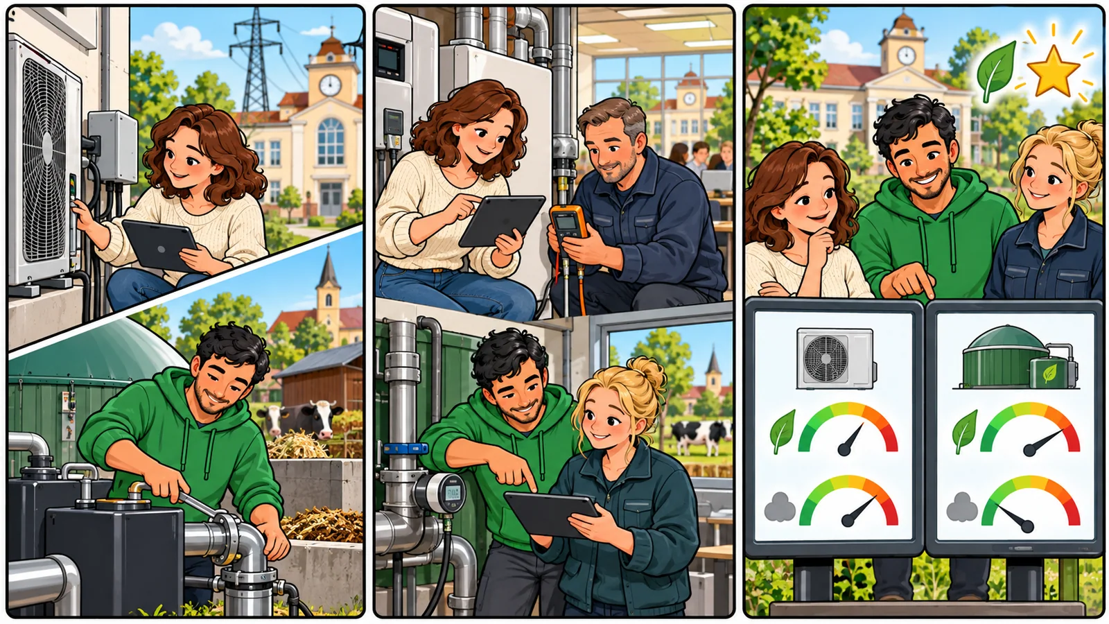 Historia ilustrada en tres viñetas sobre «Dejar que los resultados decidan»
